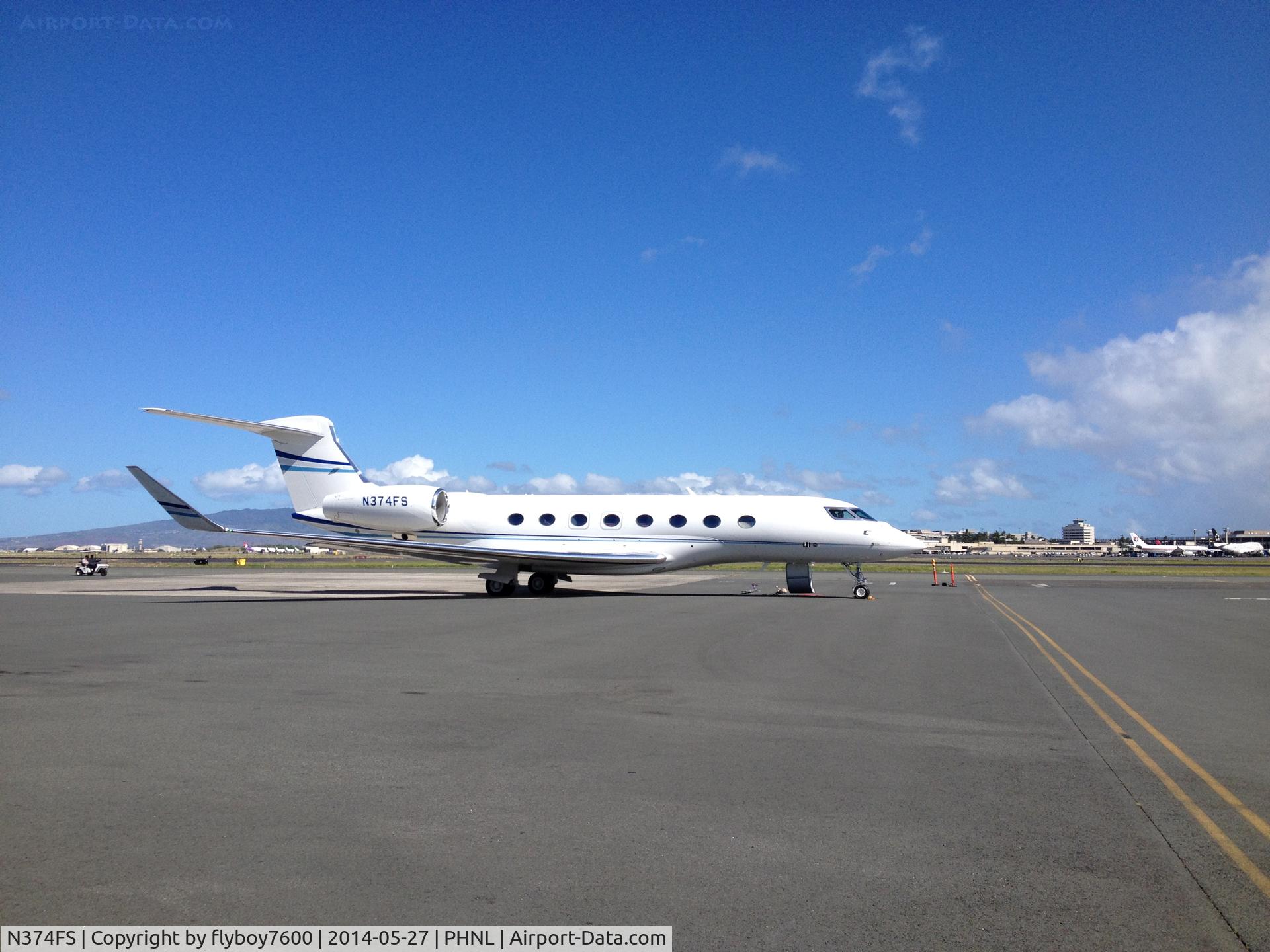 N374FS, 2013 Gulfstream Aerospace G650 (G-VI) C/N 6056, G-V at PHNL