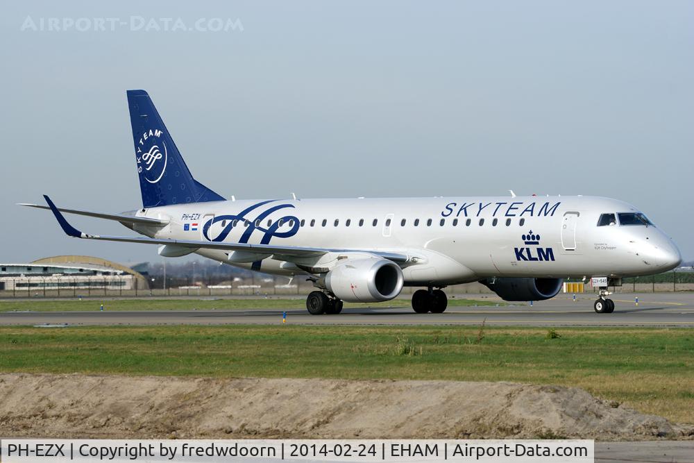PH-EZX, 2012 Embraer 190LR (ERJ-190-100LR) C/N 19000545, KLM Cityhopper