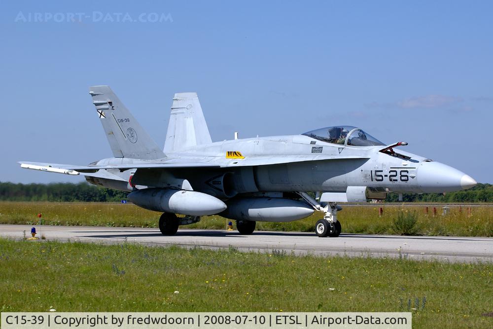 C15-39, McDonnell Douglas EF-18A Hornet C/N 0670/A544, Ala 15 aircraft from Torrejon