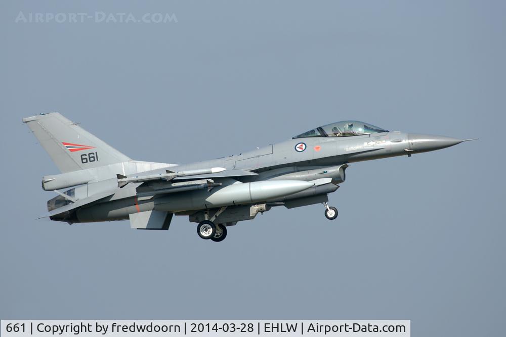 661, 1980 Fokker F-16AM Fighting Falcon C/N 6K-33, Arriving for Frisian Flag