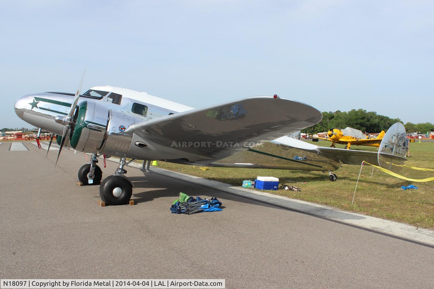 N18097, 1938 Lockheed 12A Electra Junior C/N 1250, Lockheed 12A at 2014 Sun N Fun
