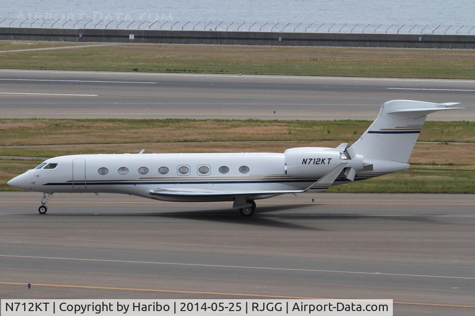 N712KT, 2012 Gulfstream Aerospace G650 (G-VI) C/N 6035, Just arrived from Savannah via Van Nuys, Long Beach and Anchorage.