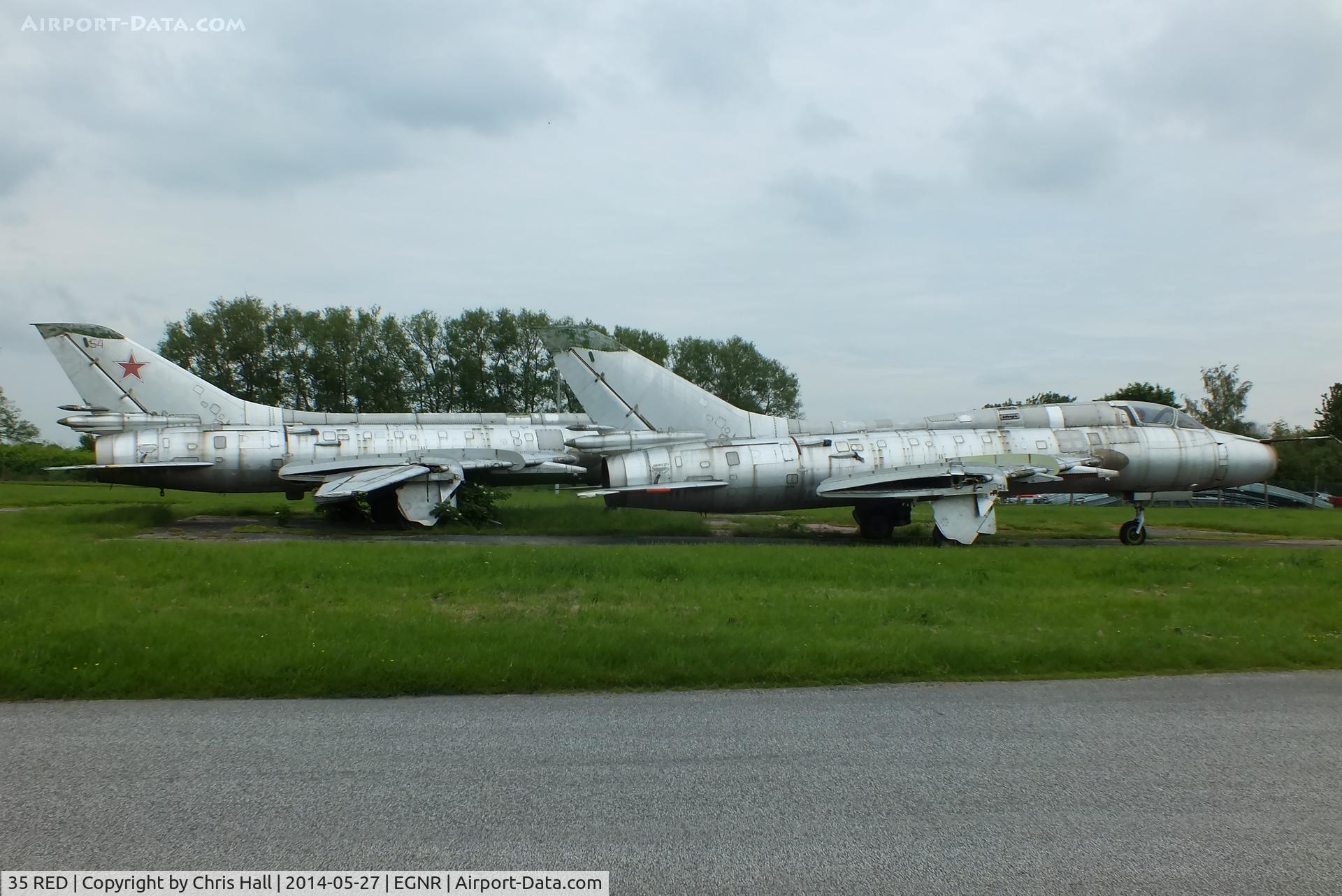 35 RED, Sukhoi Su-17M C/N 25102, with Sukhoi Su-17M fitter 54 RED behind it