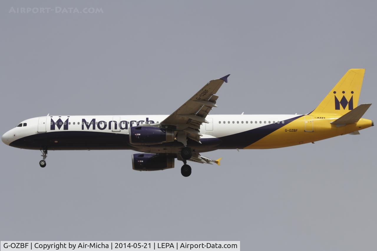 G-OZBF, 2002 Airbus A321-231 C/N 1763, Monarch Airlines