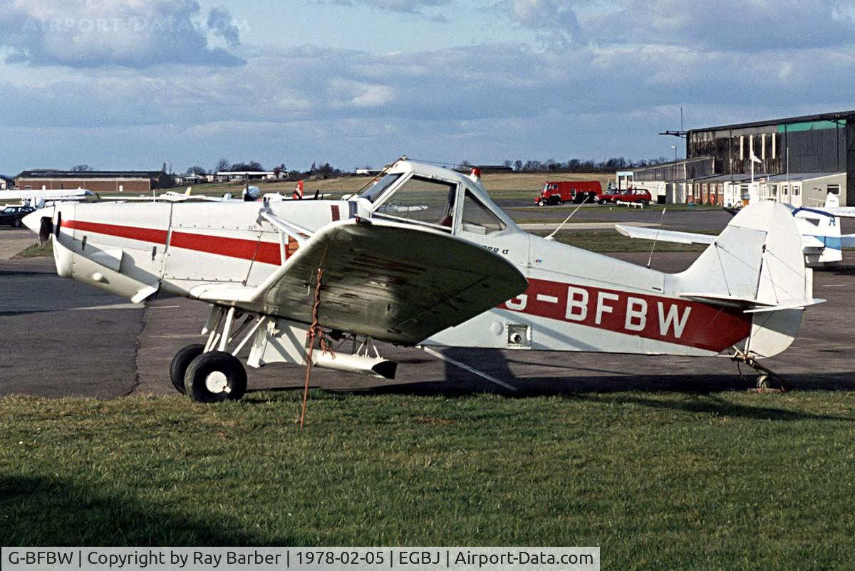 G-BFBW, 1977 Piper PA-25-235 Pawnee D C/N 25-7756019, Piper PA-25-235 Pawnee D [25-7756019] Staverton~G 05/02/1978