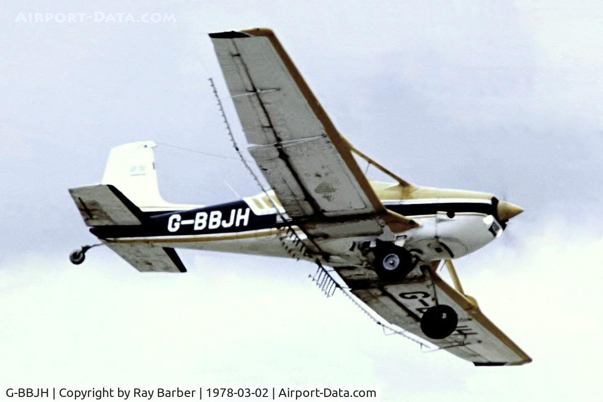 G-BBJH, 1973 Cessna A.188B AgTruck C/N A188-01277T, Cessna A.188B AgTruck [188-01277T] Kimbolton~G 02/03/1978. From a slide.