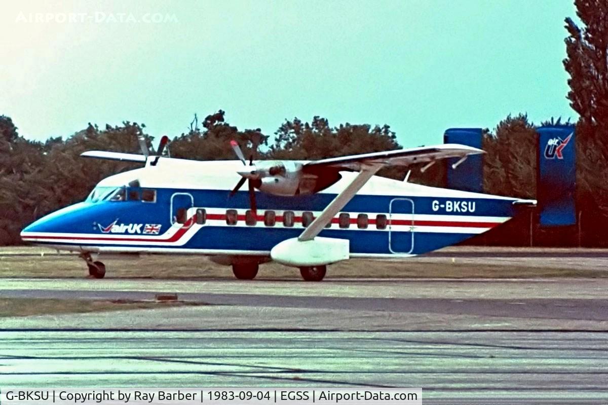 G-BKSU, 1983 Short 330-100 C/N SH.3095, Short SD-330 200 [SH3095] (Air UK) Stansted~G 04/09/1983. From a slide.