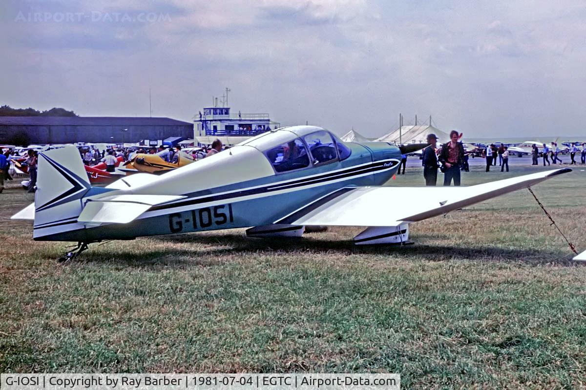 G-IOSI, 1963 CEA Jodel DR-1051 C/N 526, G-IOSI   SAN Jodel DR.1050 Sicile [526] Cranfield~G 04/07/1981. From a slide