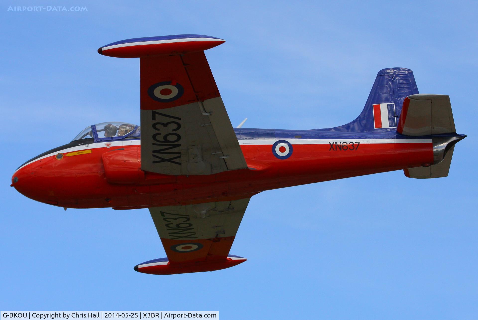 G-BKOU, 1961 Hunting P-84 Jet Provost T.3 C/N PAC/W/13901, visitor at the Cold War Jets Open Day 2014