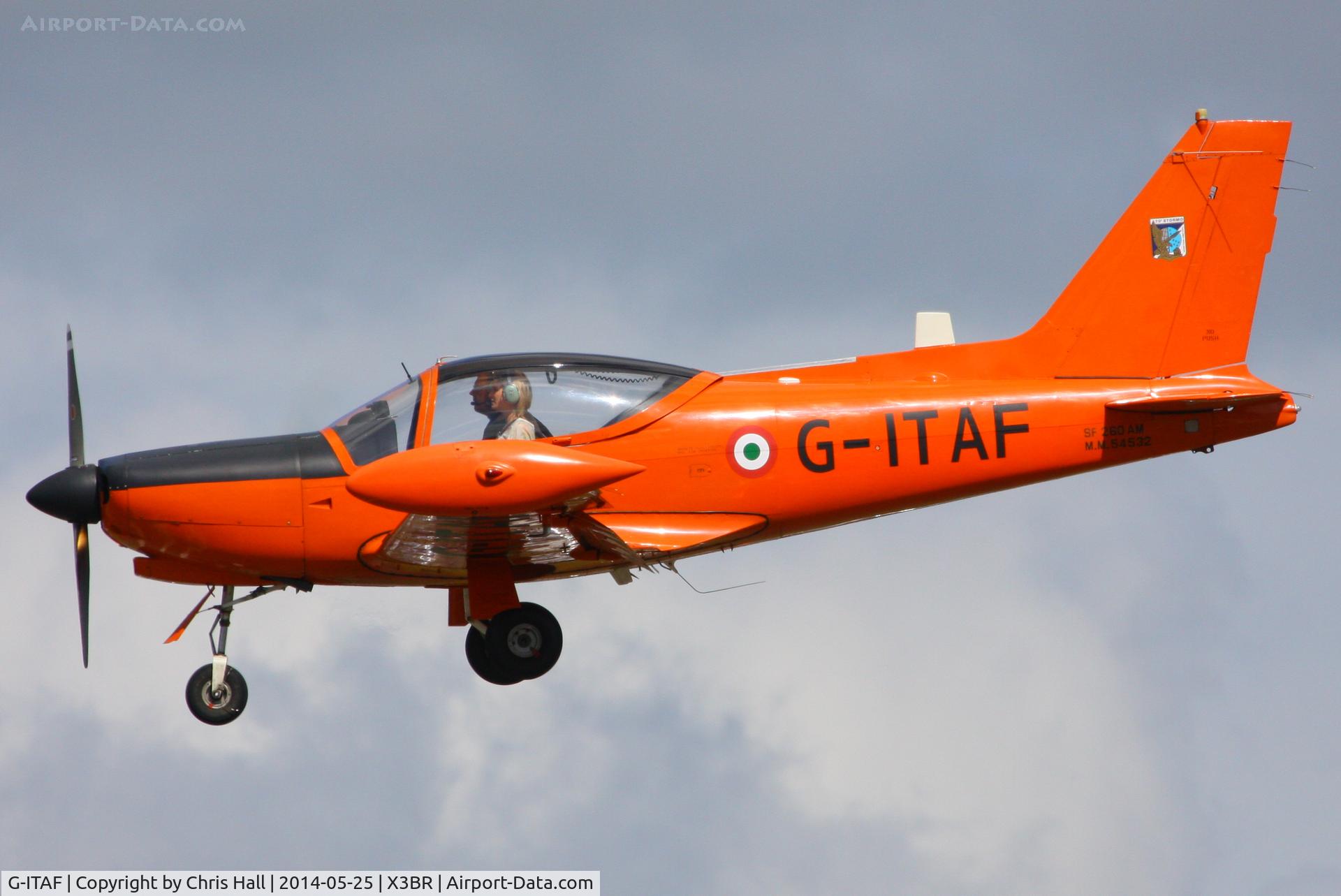 G-ITAF, 1983 SIAI-Marchetti SF-260AM C/N 40-013/690, visitor at the Cold War Jets Open Day 2014