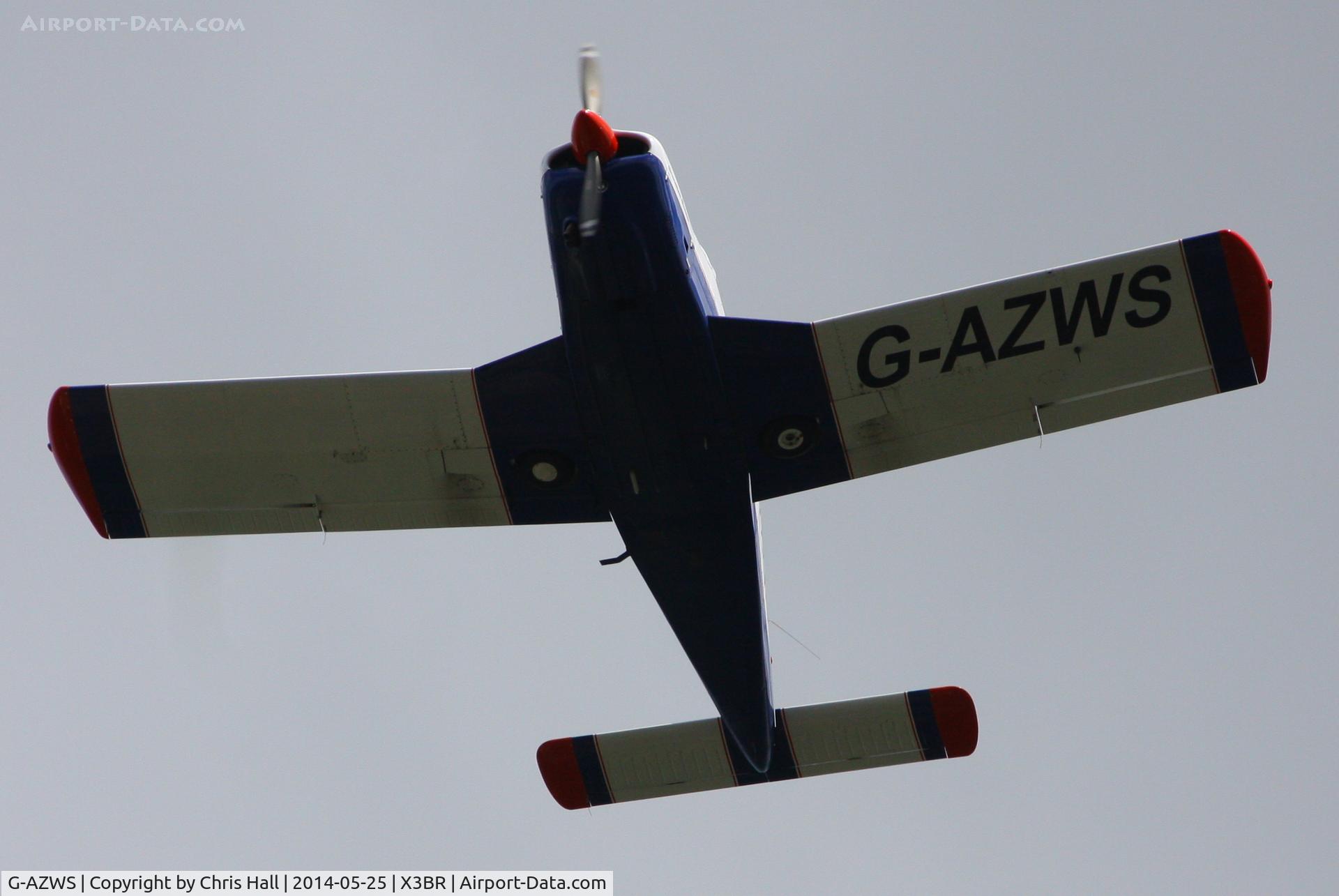 G-AZWS, 1969 Piper PA-28R-180 Cherokee Arrow C/N 28R-30749, visitor at the Cold War Jets Open Day 2014