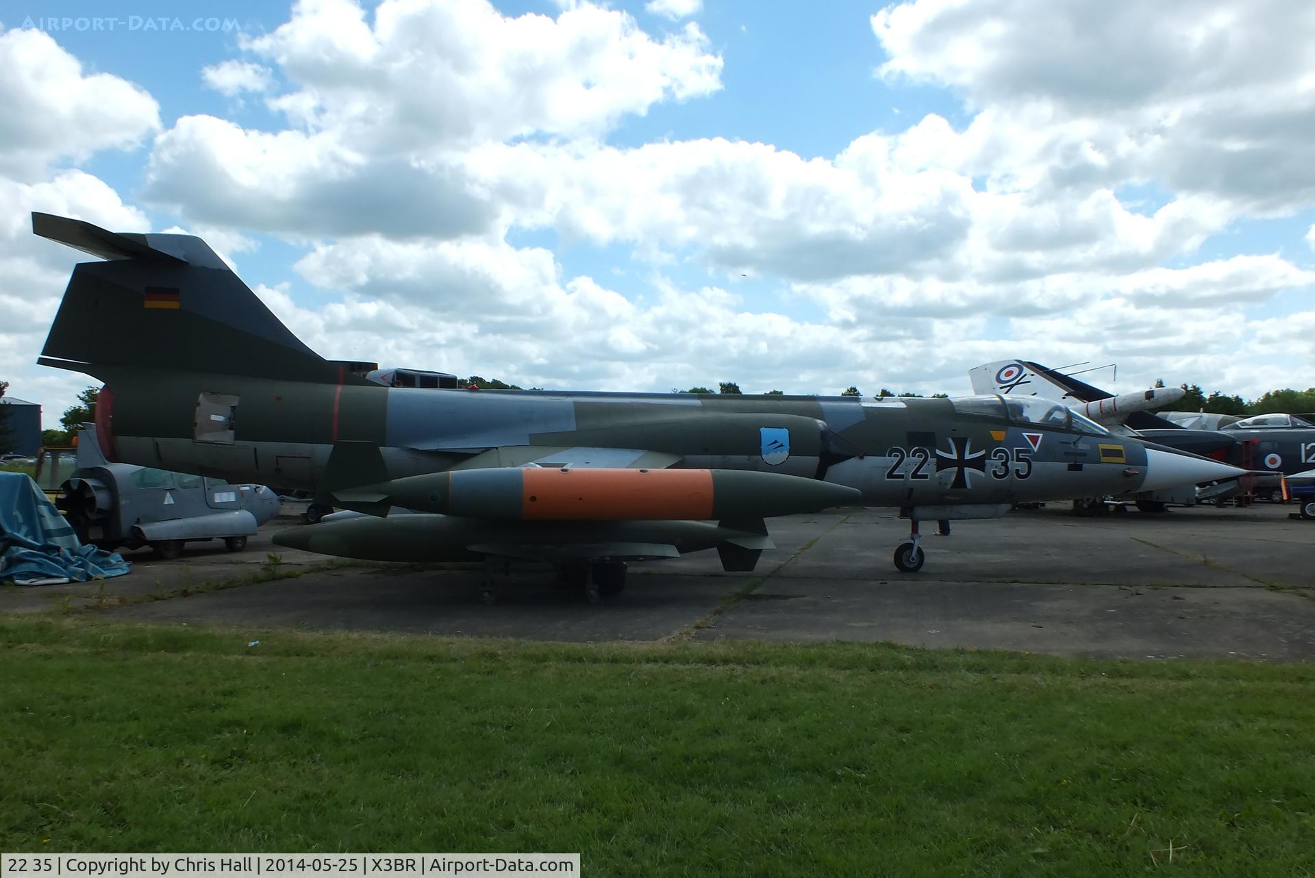 22 35, Lockheed F-104G Starfighter C/N 683-7113, preserved at Bruntingthorpe