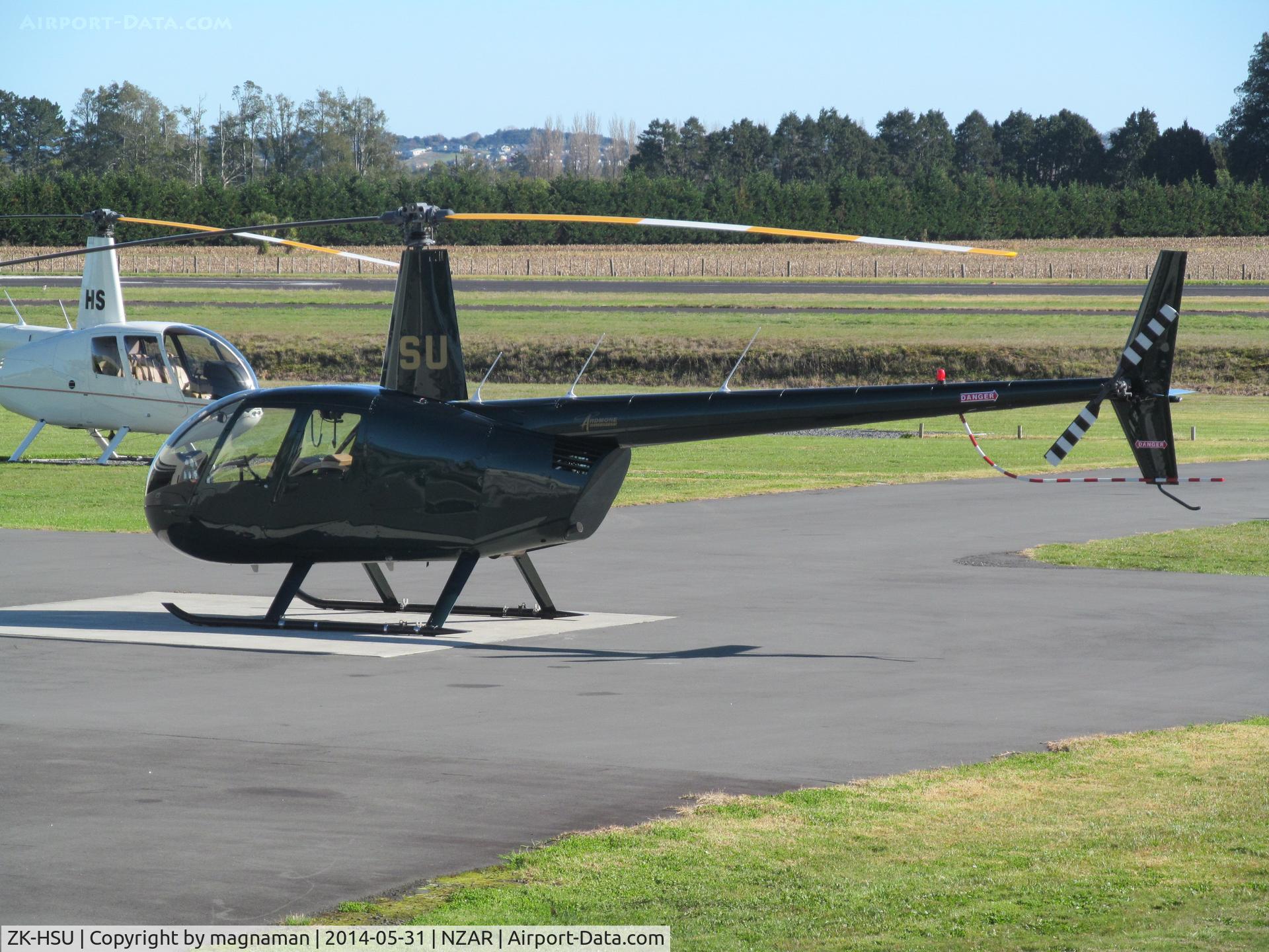 ZK-HSU, Robinson R44 II C/N 10992, Usually stuck in hangar - nice to see sun tempted it outside today.