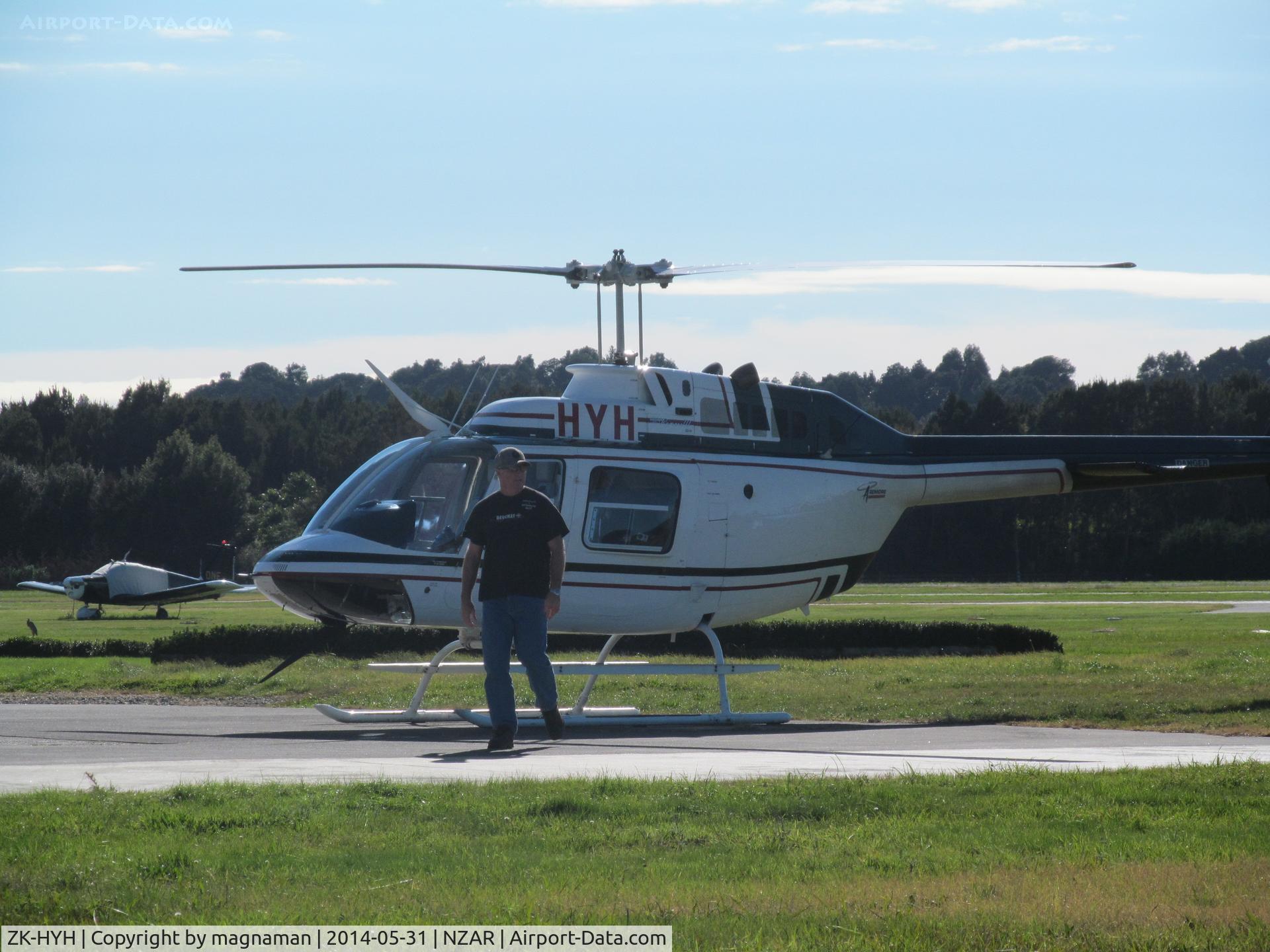 ZK-HYH, 1981 Bell 206B JetRanger III C/N 3290, resident often seen around and about