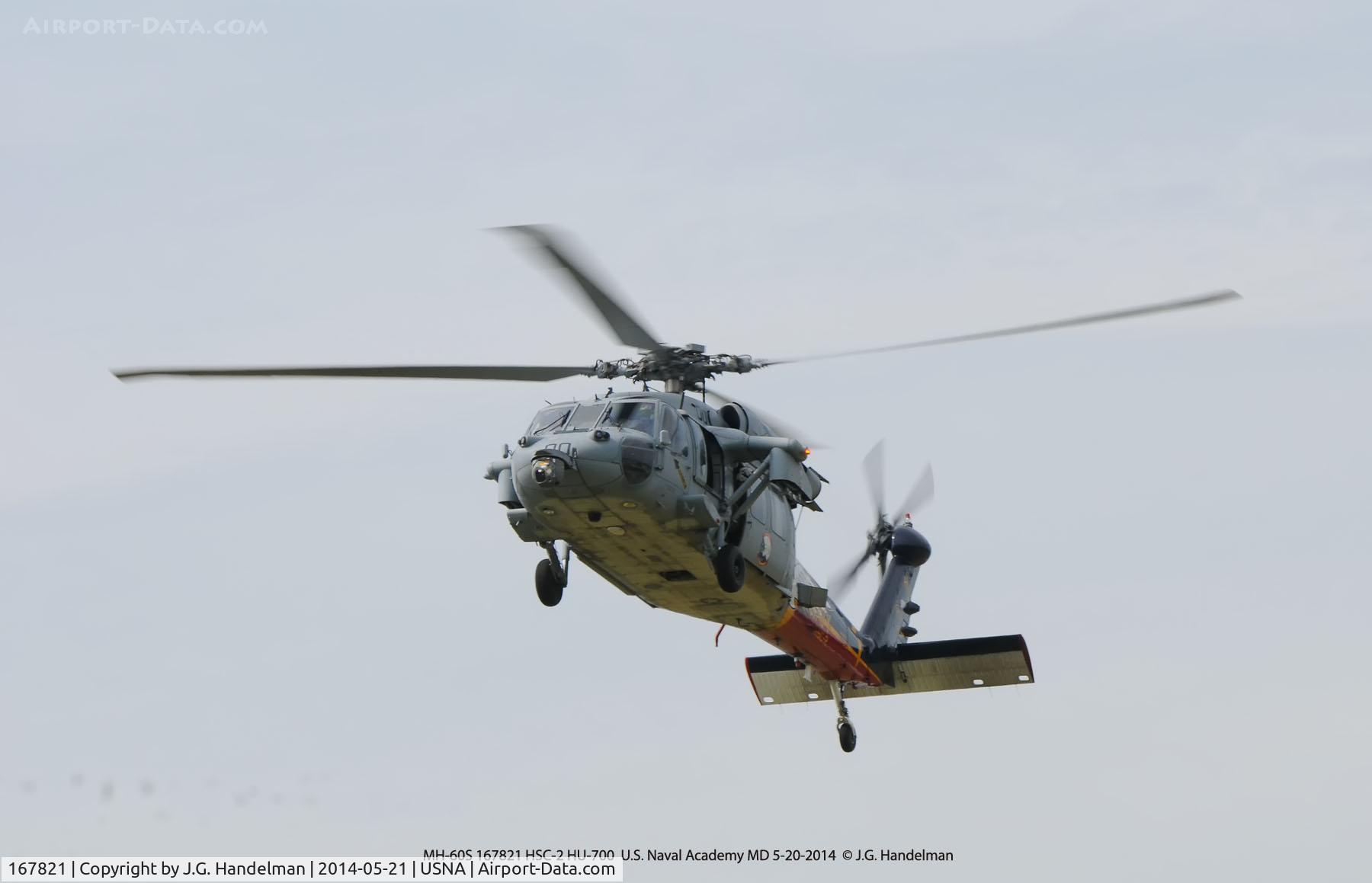 167821, Sikorsky MH-60S C/N 70-3049, Landing at US Naval Academy.