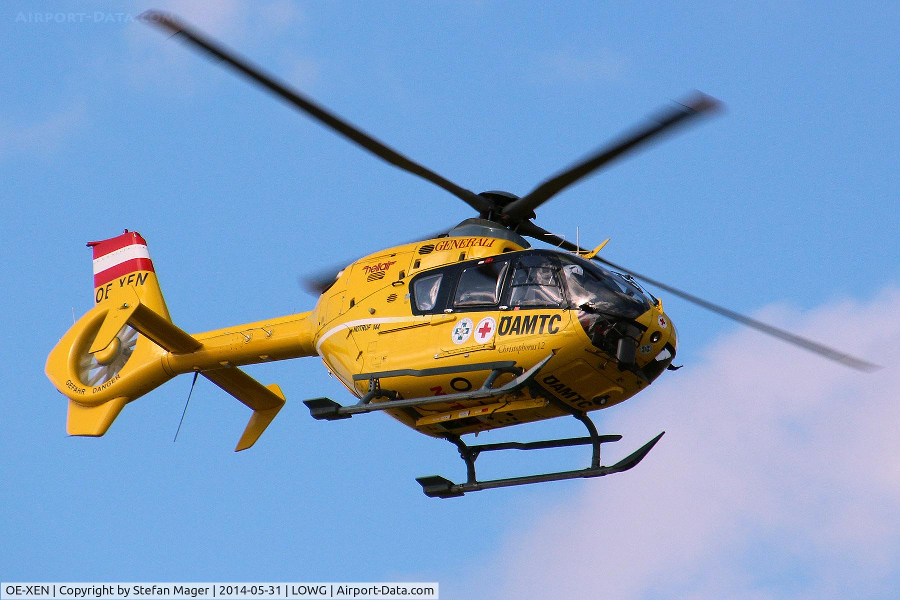 OE-XEN, 2001 Eurocopter EC-135T-2 C/N 0199, Christophorus 12 departing @ GRZ