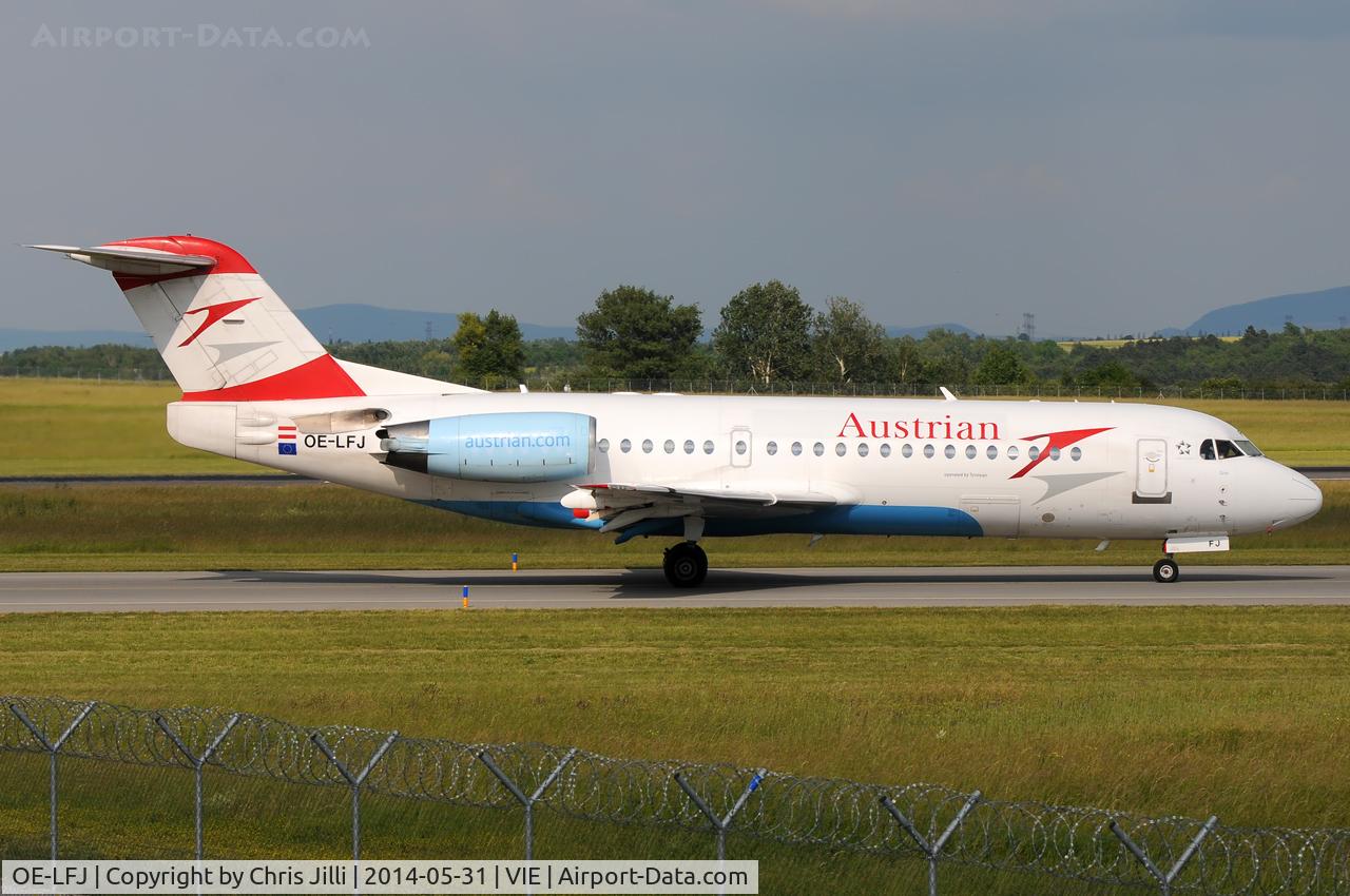 OE-LFJ, 1995 Fokker 70 (F-28-0070) C/N 11532, Austrian Airlines