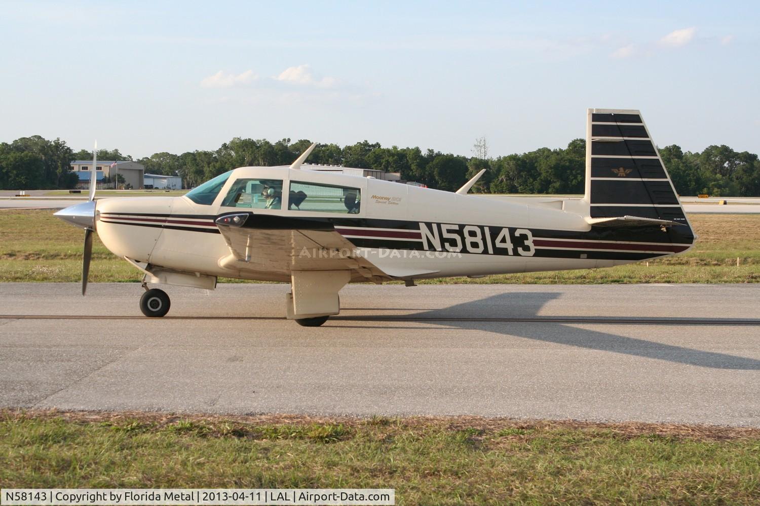 N58143, 1985 Mooney M20J 201 C/N 24-1573, Mooney M20J