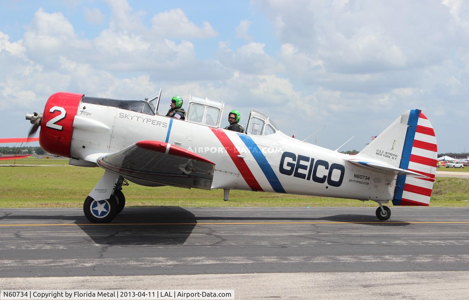 N60734, 1940 North American SNJ-2 Texan C/N 2032, Geico Skytypers SNJ-2