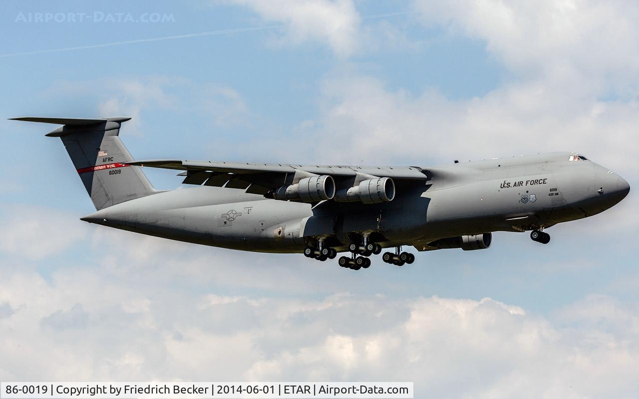 86-0019, 1986 Lockheed C-5B Galaxy C/N 500-0105, on final RW08