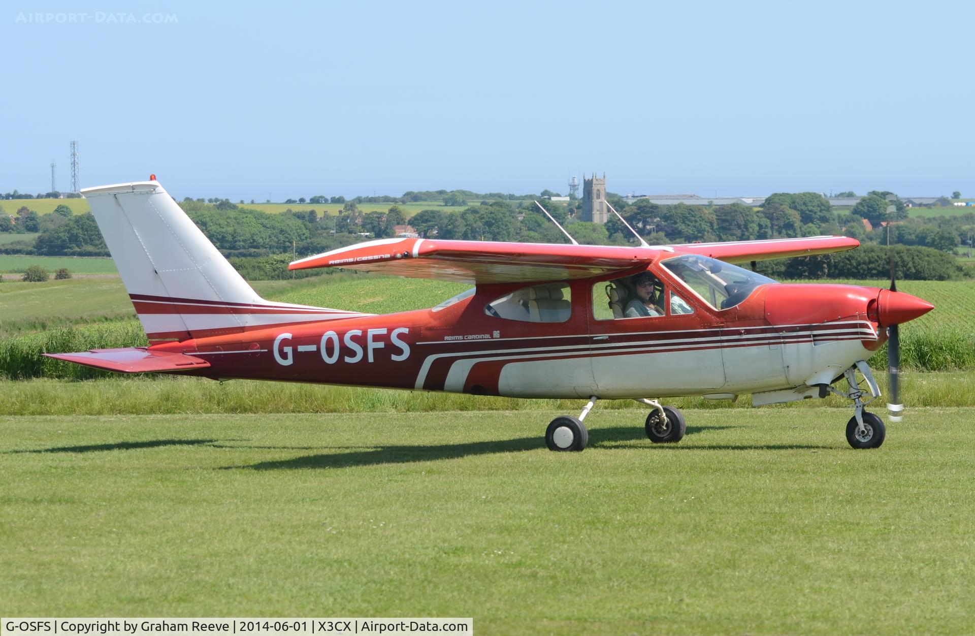 G-OSFS, 1973 Reims F177RG Cardinal RG C/N 177RG0082, Just landed.