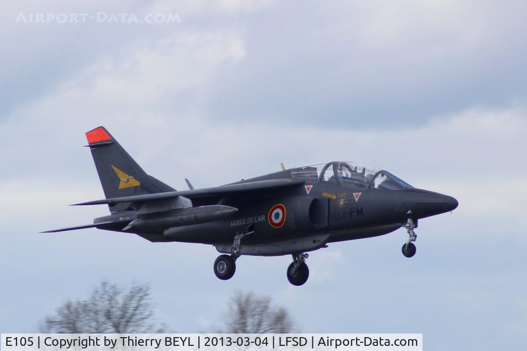 E105, Dassault-Dornier Alpha Jet E C/N E105, Landing