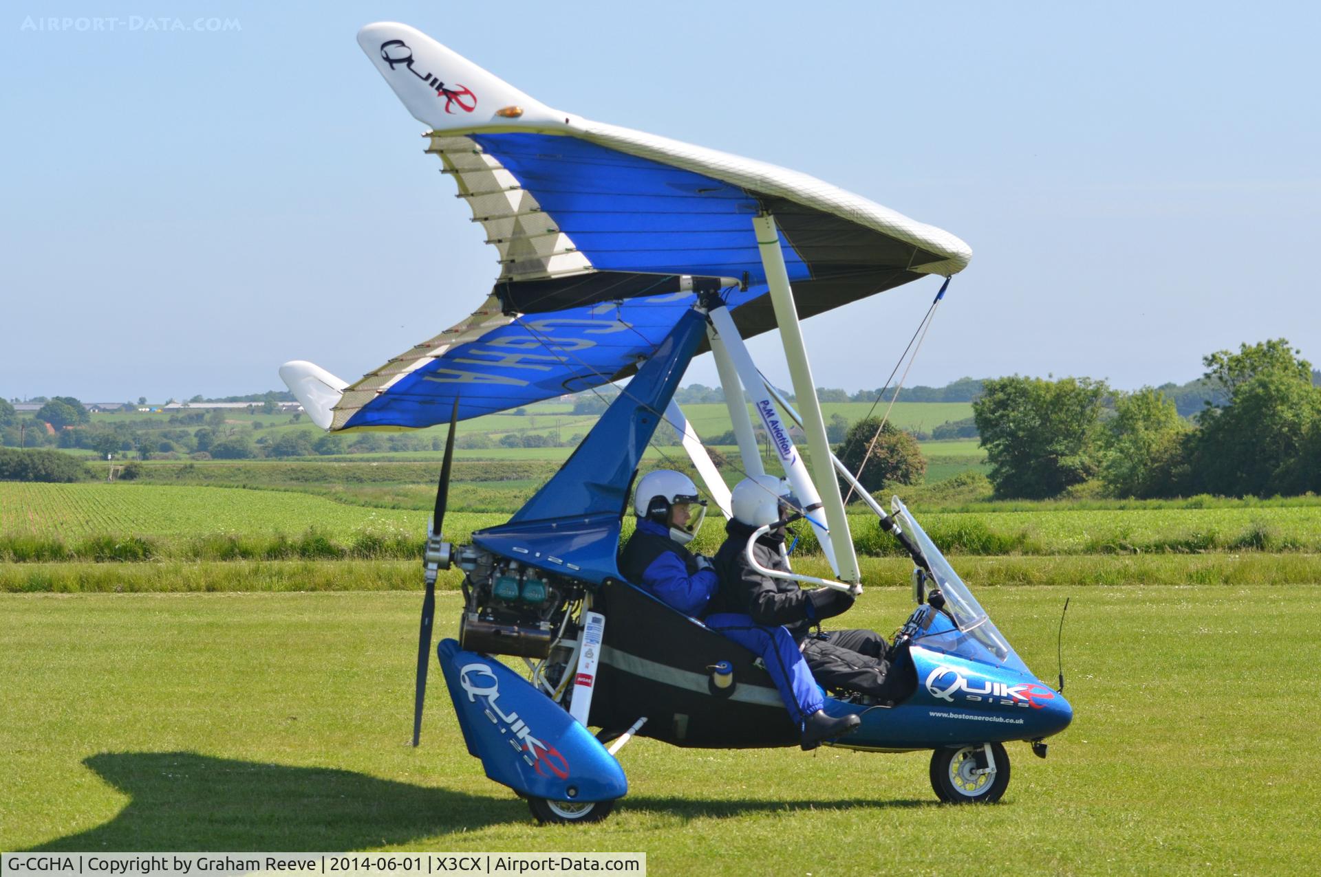 G-CGHA, 2009 P&M Aviation QuikR C/N 8499, Just landed at Northrepps.