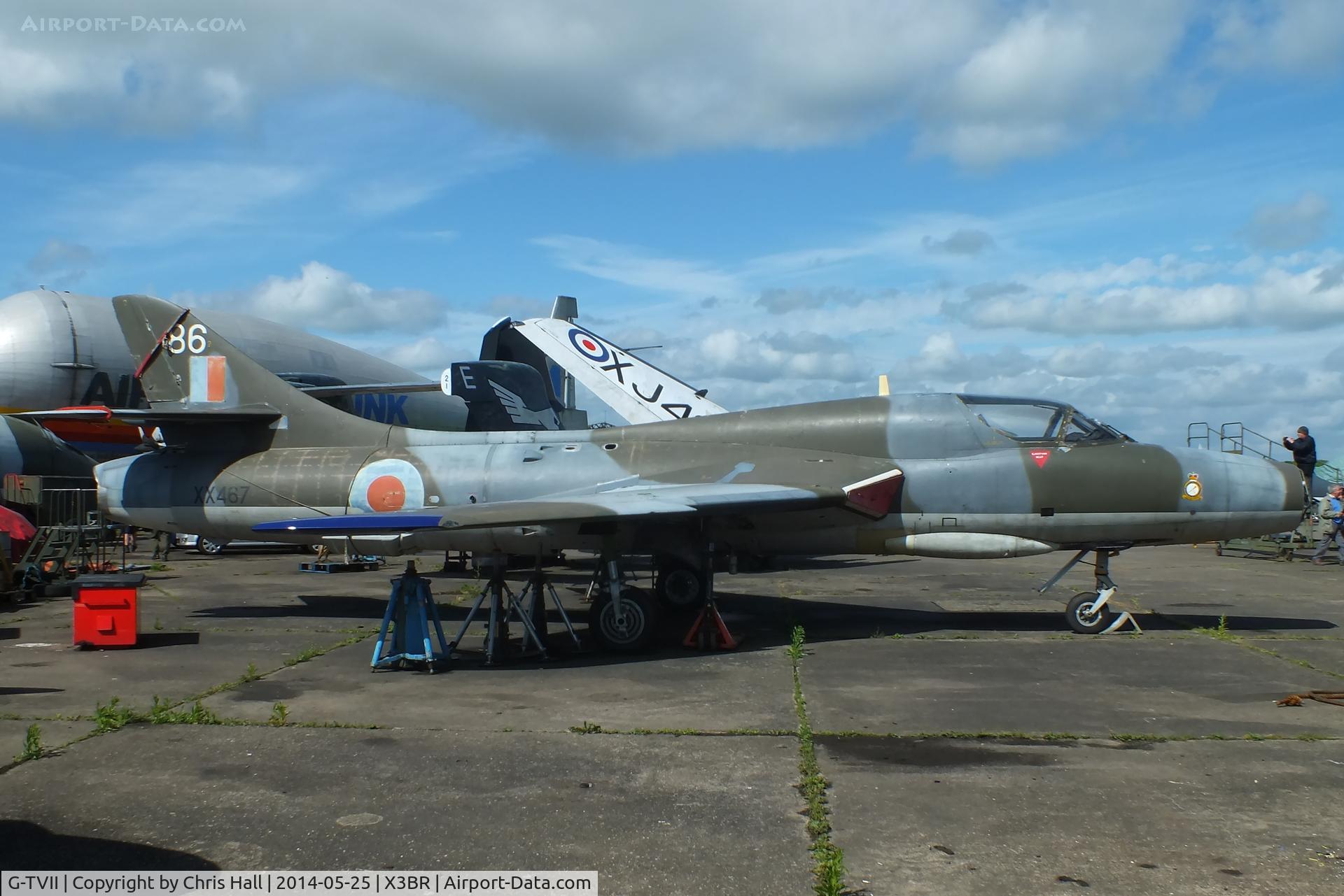 G-TVII, 1958 Hawker Hunter T.7 C/N 41H-693834, at the Cold War Jets Open Day 2014