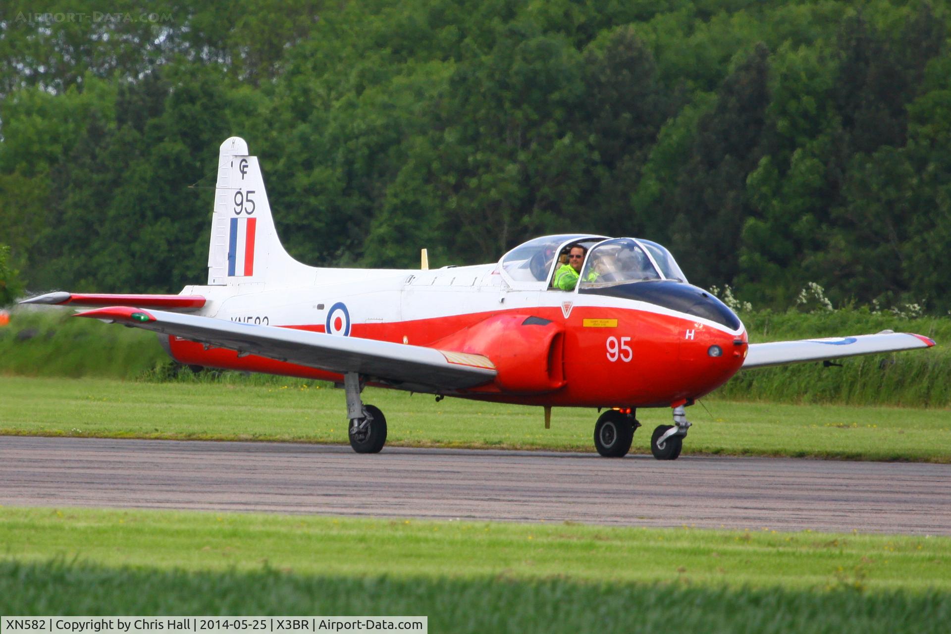 XN582, 1960 Hunting P-84 Jet Provost T.3A C/N PAC/W/11824, at the Cold War Jets Open Day 2014