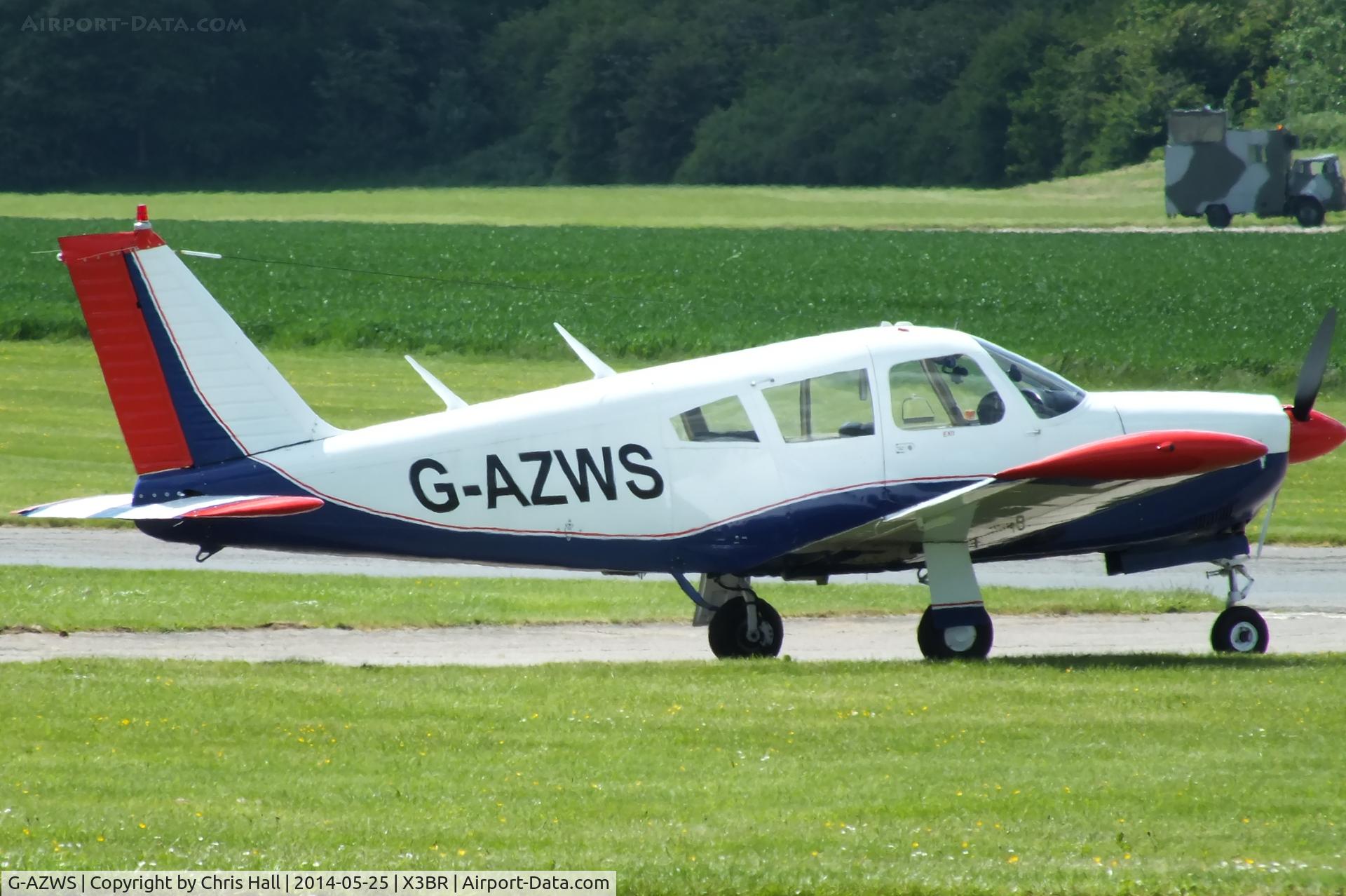 G-AZWS, 1969 Piper PA-28R-180 Cherokee Arrow C/N 28R-30749, visitor at the Cold War Jets Open Day 2014