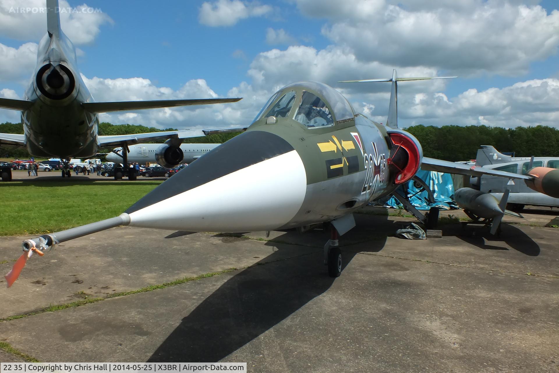 22 35, Lockheed F-104G Starfighter C/N 683-7113, at the Cold War Jets Open Day 2014