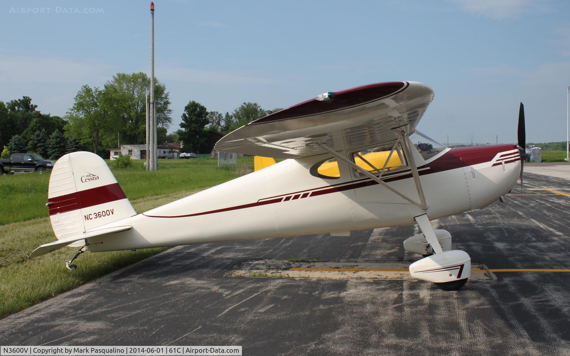 N3600V, 1948 Cessna 140 C/N 14868, Cessna 140