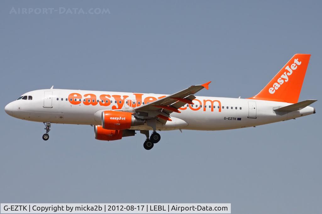 G-EZTK, 2009 Airbus A320-214 C/N 3991, Landing