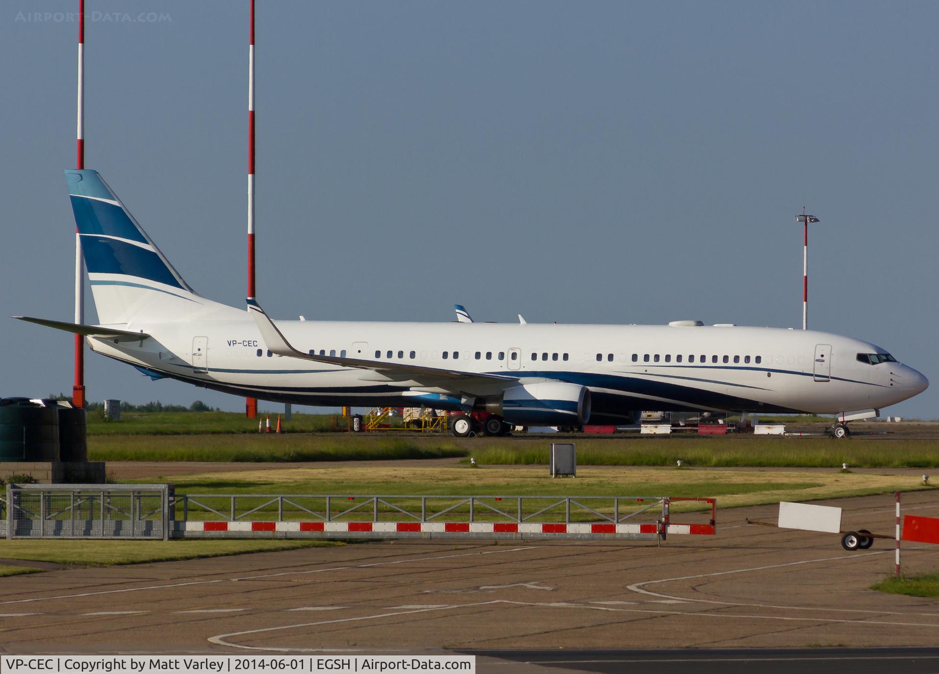 VP-CEC, 2008 Boeing 737-9HW(ER) C/N 37564, Sat on stand 9 in some lovely evening sun....