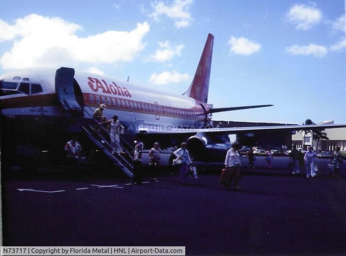N73717, Boeing 737-2H4 C/N 20345, Aloha 737-200 taken by my late grandfather Pat Compton circa 1979