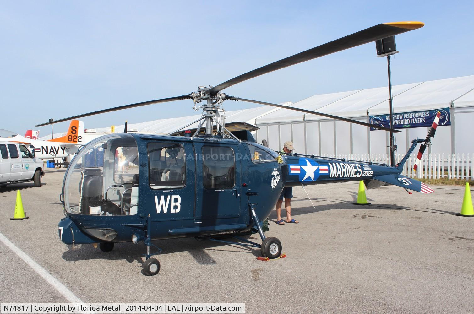 N74817, 1953 Sikorsky HO5-S1 C/N 130122, Surprise flying visitor at Sun N Fun 2014 - HO5-S1