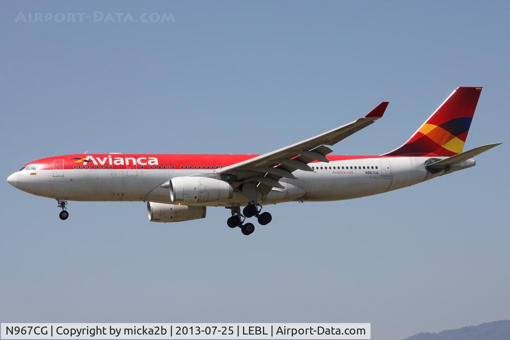 N967CG, 2008 Airbus A330-243 C/N 0967, Landing