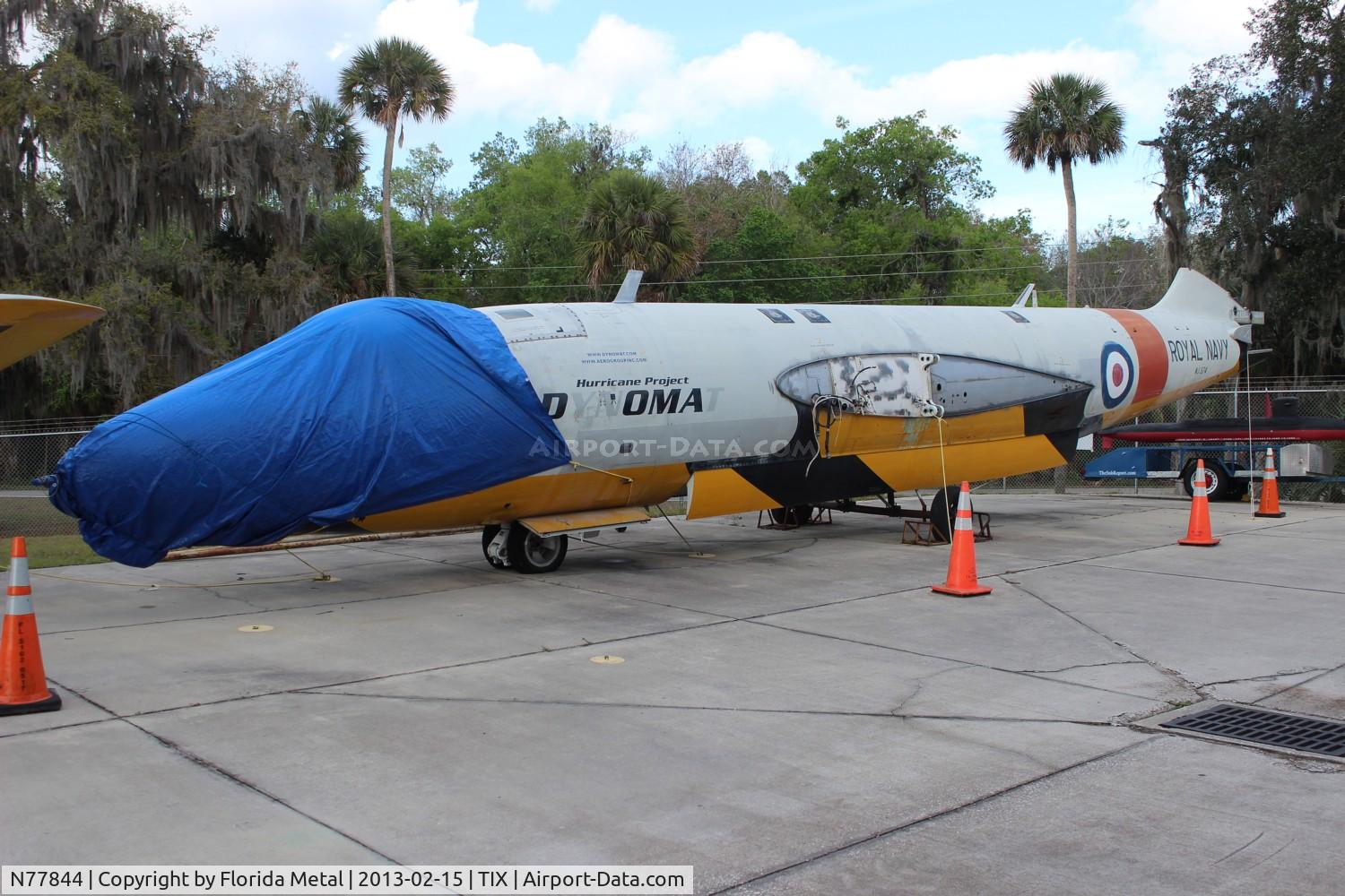 N77844, 1953 English Electric Canberra TT.18 C/N HP/HI/161B, Canberra fuselage at Valiant Air Command, the aircraft has been fully reassembled since this photo was taken