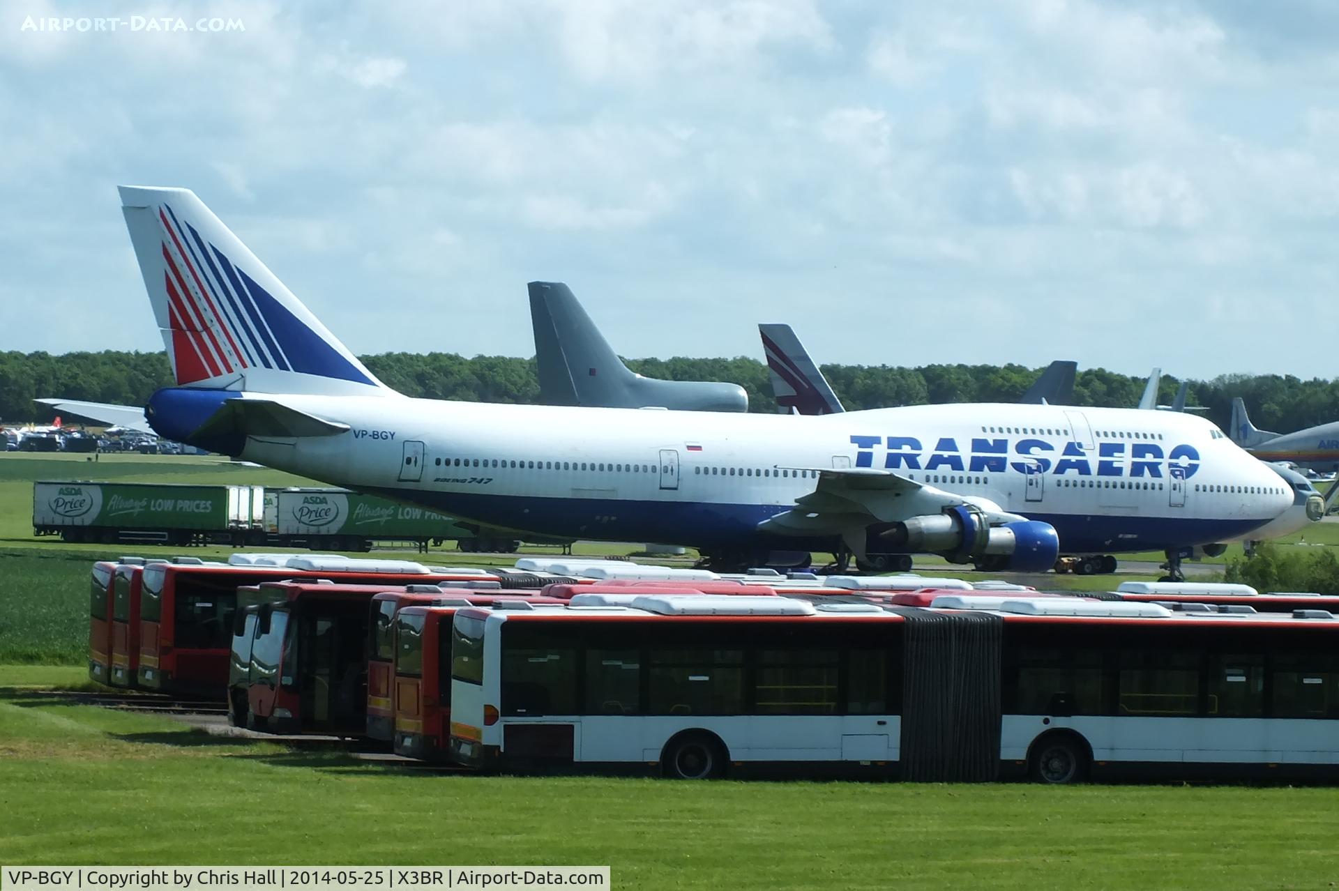VP-BGY, 1987 Boeing 747-346 C/N 23640, stored at Bruntingthorpe