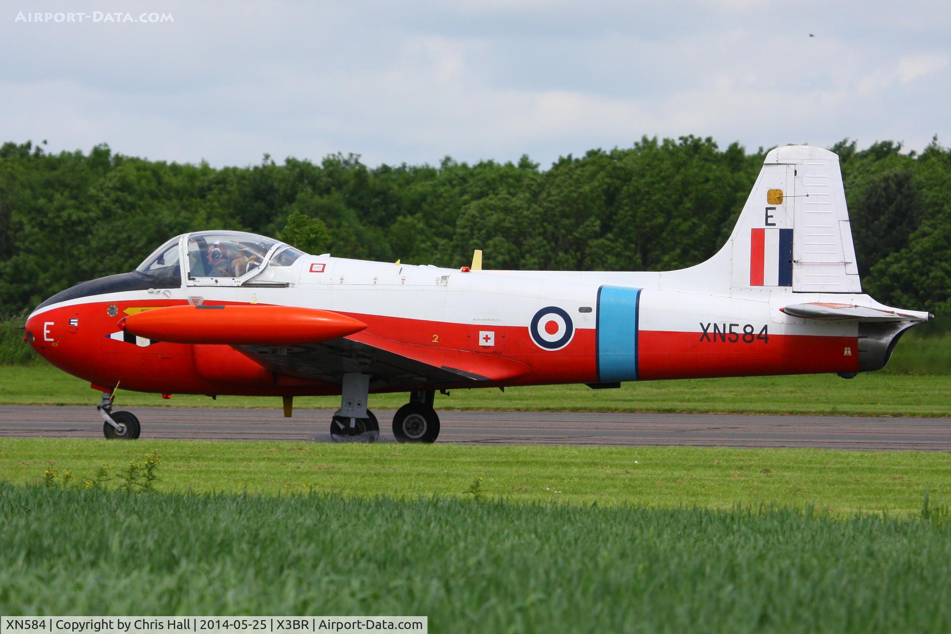 XN584, 1961 Hunting P-84 Jet Provost T.3A C/N PAC/W/11826, at the Cold War Jets Open Day 2014