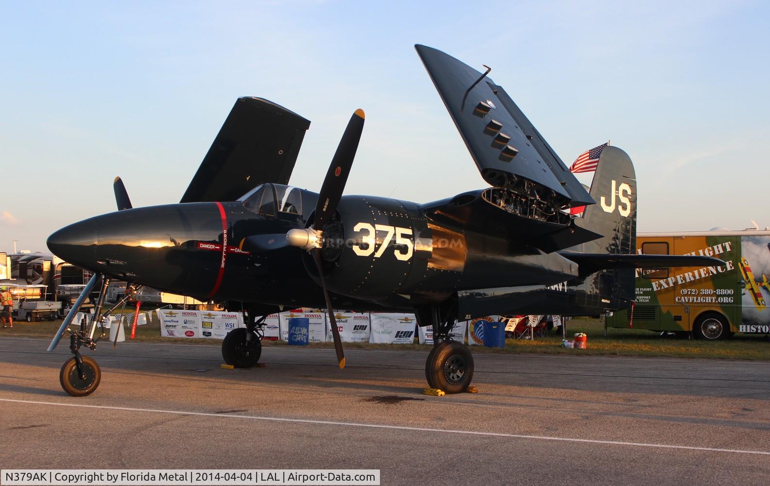 N379AK, Grumman F7F-3N Tigercat C/N 80375, Grumman F7F-3 at Sun N Fun 2014