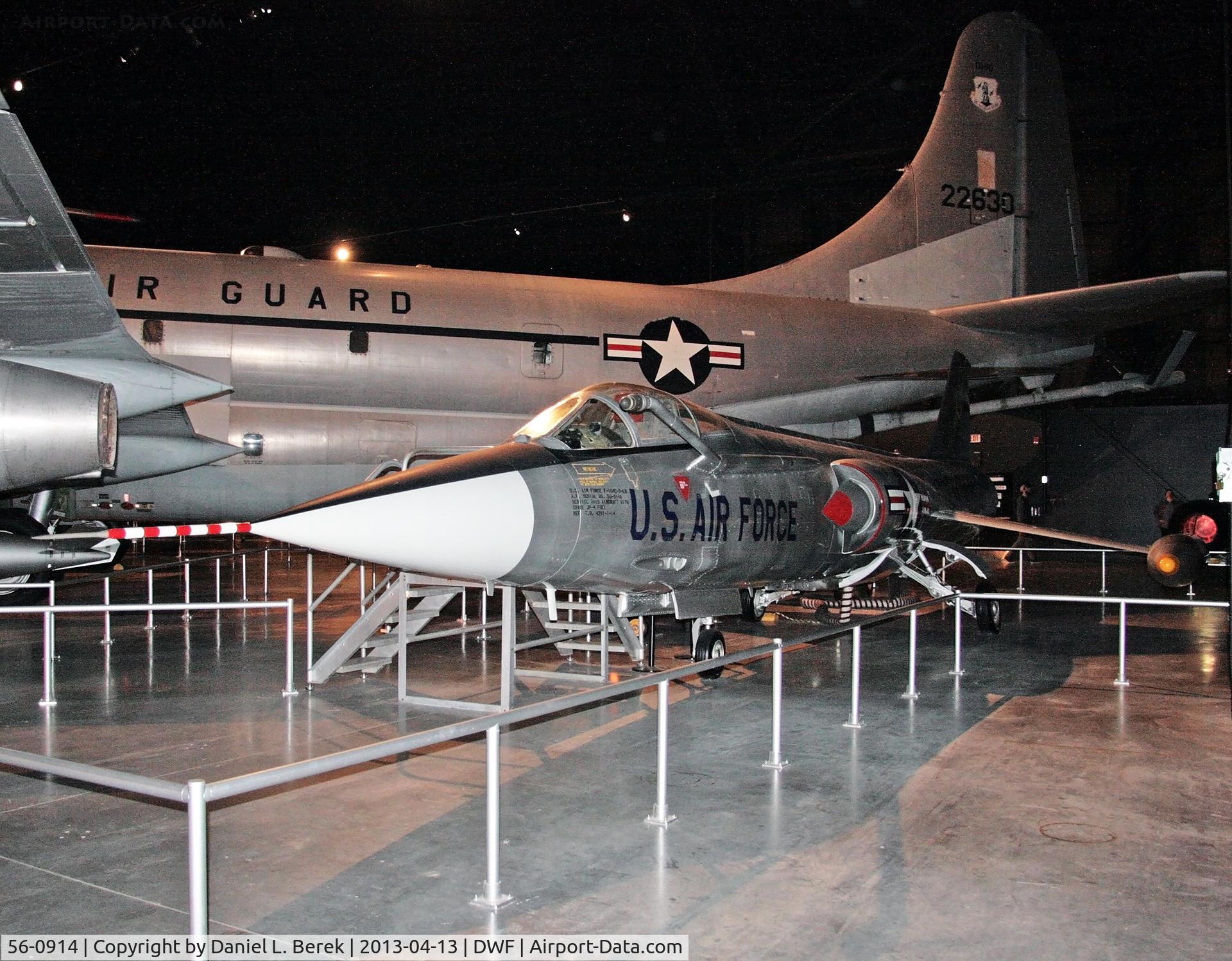 56-0914, 1956 Lockheed F-104C Starfighter C/N 383-1202, This classic fighter jet is on display at the National Museum of the US Air Force.