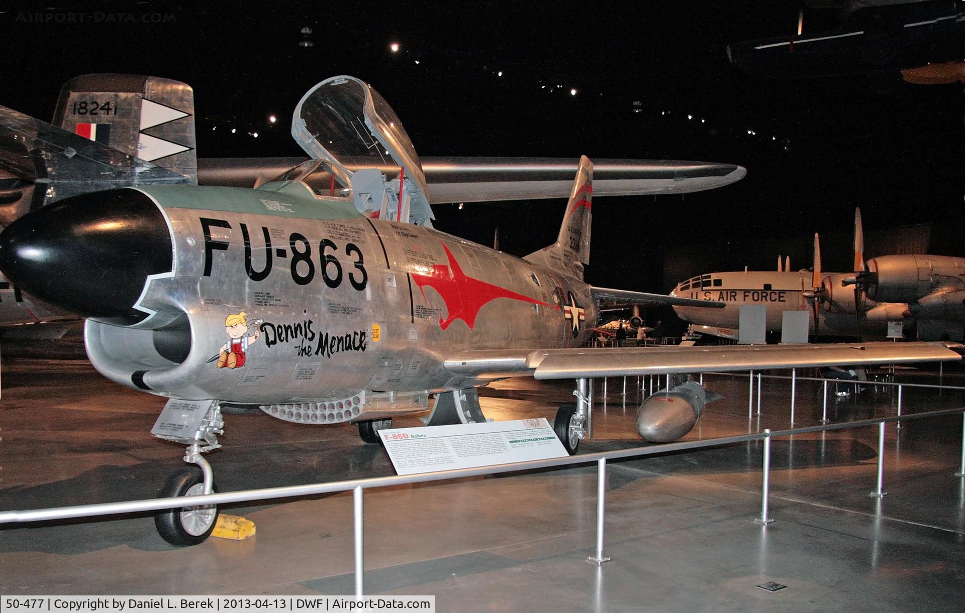 50-477, 1952 North American F-86D Sabre C/N 190-266, This airframe is painted to represent 53-3863 