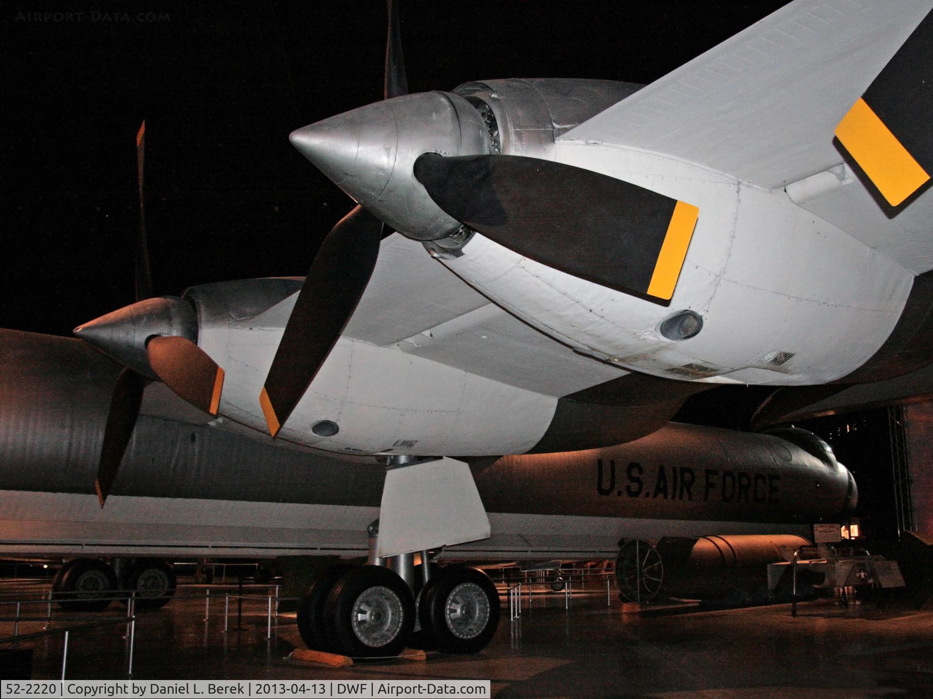 52-2220, 1952 Consolidated B-36J-1-CF Peacemaker C/N 361, The wing towers overhead, with its six R-4360 piston engines and four turbojets - this is a massive machine.