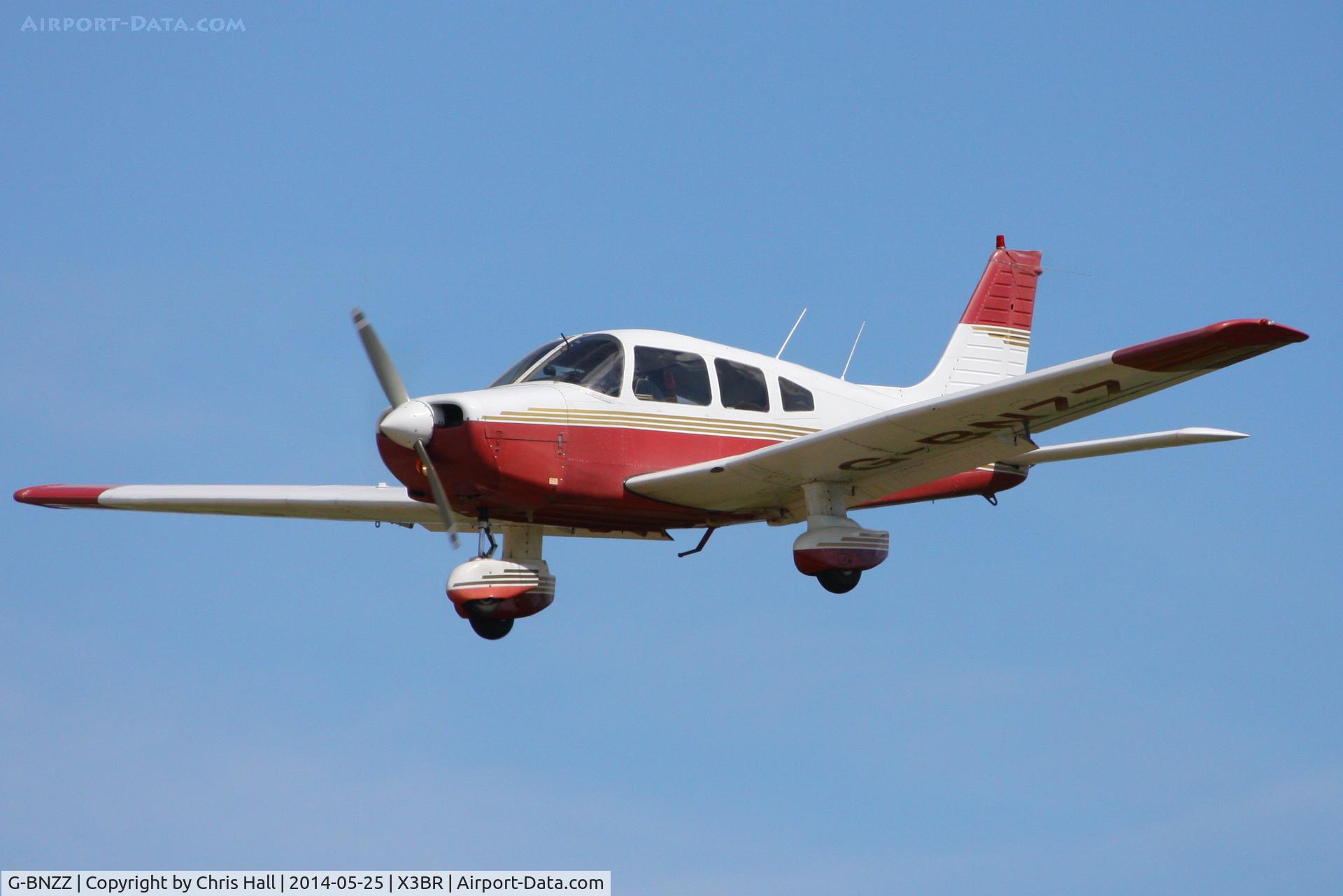 G-BNZZ, 1982 Piper PA-28-161 Cherokee Warrior II C/N 28-8216184, visitor at the Cold War Jets Open Day 2014