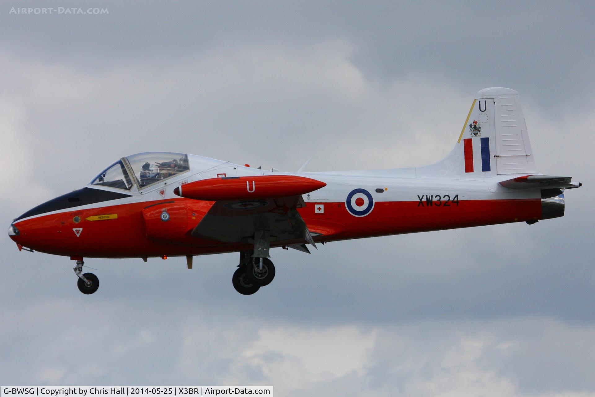 G-BWSG, 1970 BAC 84 Jet Provost T.5 C/N EEP/JP/988, visitor at the Cold War Jets Open Day 2014