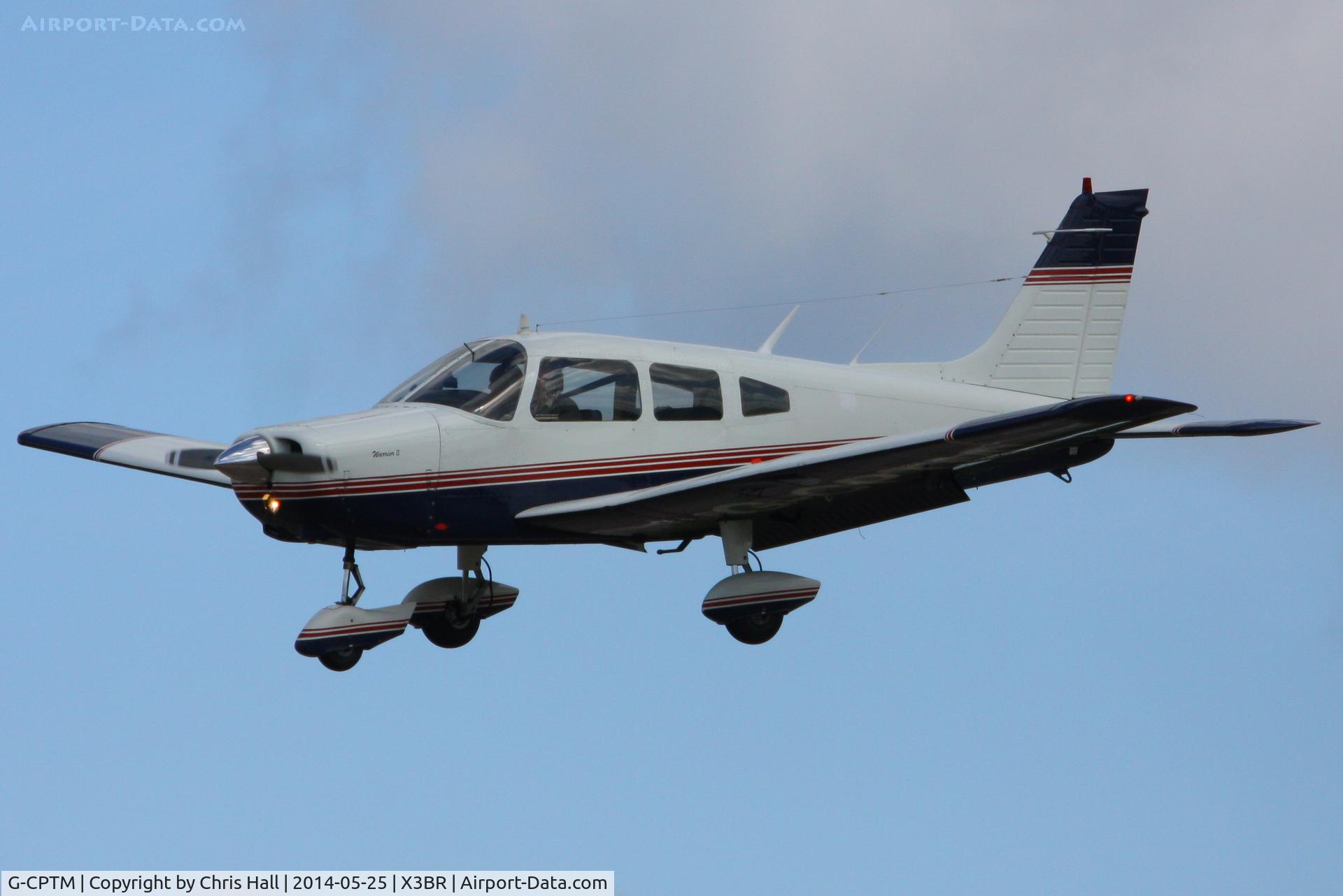 G-CPTM, 1977 Piper PA-28-151 Cherokee Warrior C/N 28-7715012, visitor at the Cold War Jets Open Day 2014