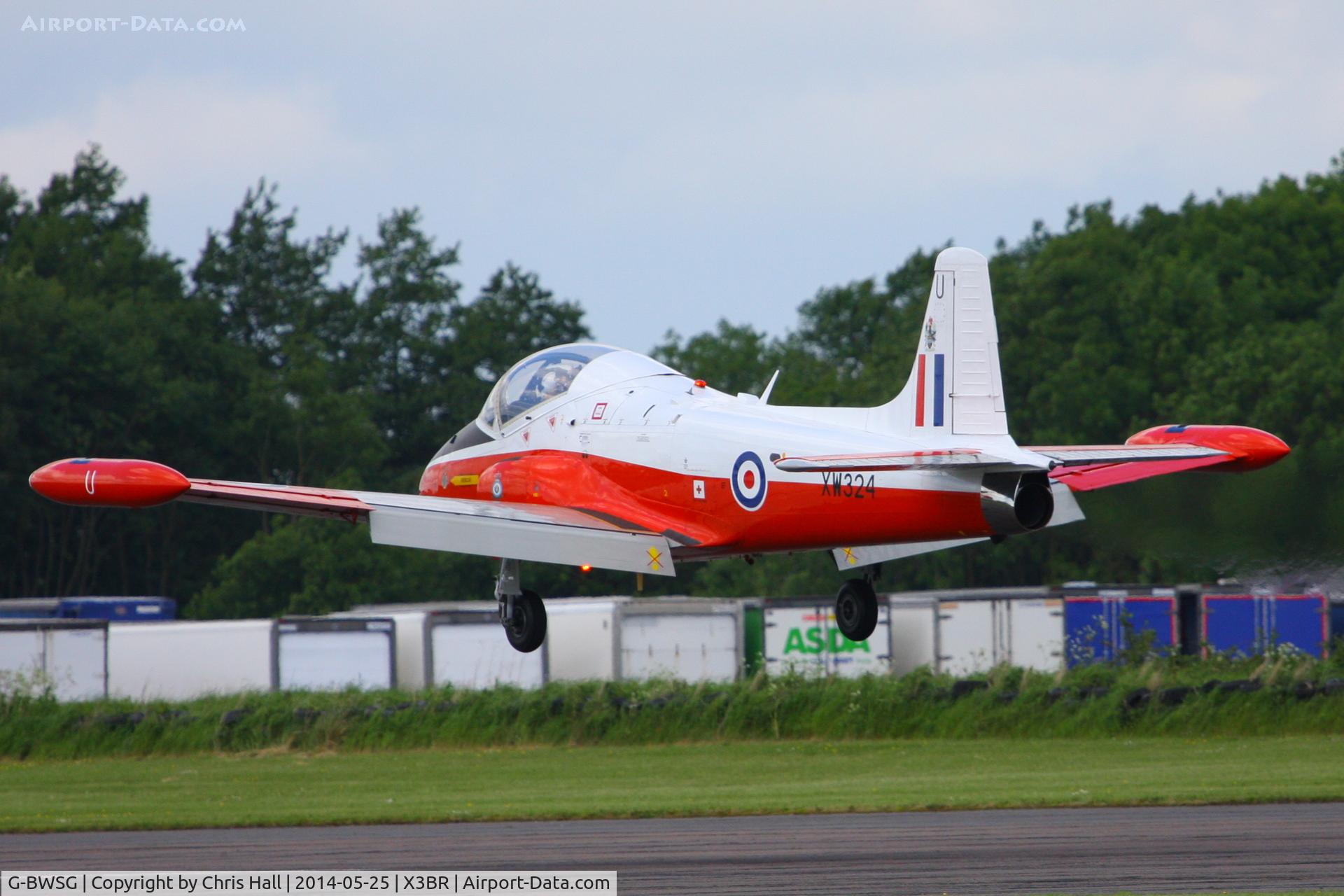 G-BWSG, 1970 BAC 84 Jet Provost T.5 C/N EEP/JP/988, visitor at the Cold War Jets Open Day 2014
