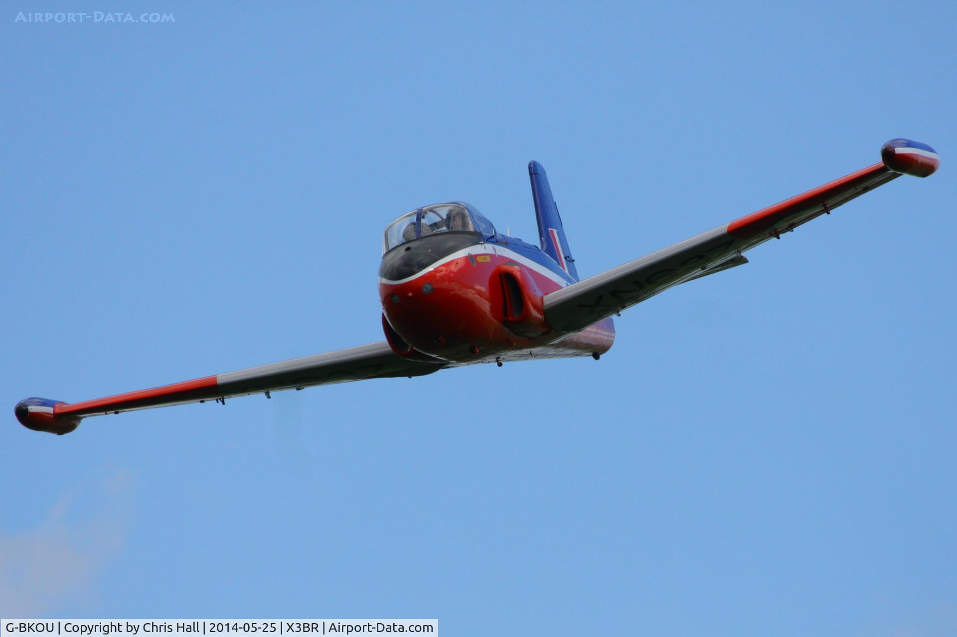G-BKOU, 1961 Hunting P-84 Jet Provost T.3 C/N PAC/W/13901, visitor at the Cold War Jets Open Day 2014