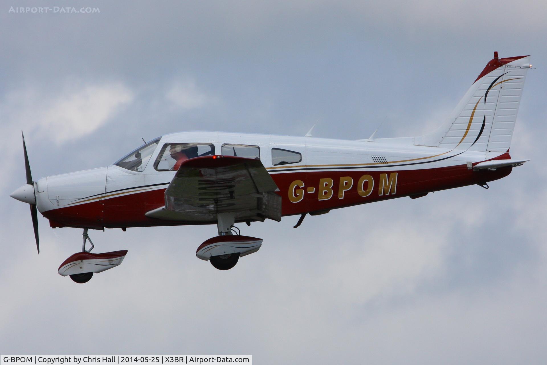 G-BPOM, 1984 Piper PA-28-161 Cherokee Warrior II C/N 28-8416118, visitor at the Cold War Jets Open Day 2014